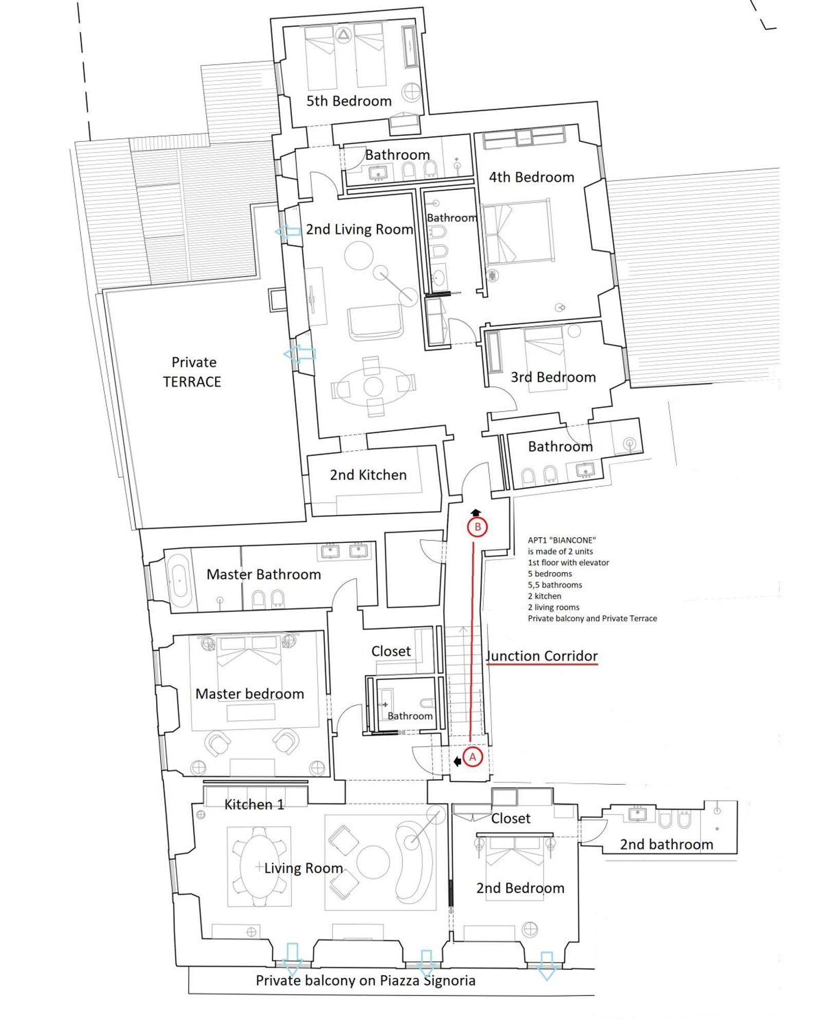 Apartamento - Palazzo Signoria Luxury 1-biancone Florencia